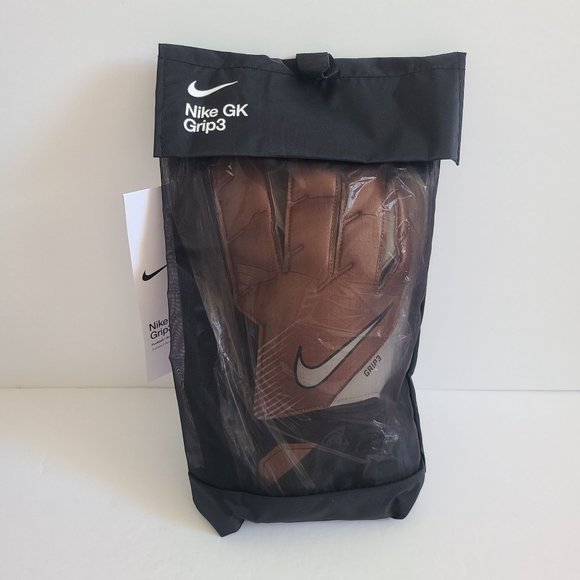 Nike Grip 3 Goalkeeper Gloves Soccer ACC DV3097-810 Size 8 Copper